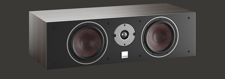 DALI OBERON GRAND VOKAL 2-way full-range centre speaker (Dark Walnut Finish) Angle View