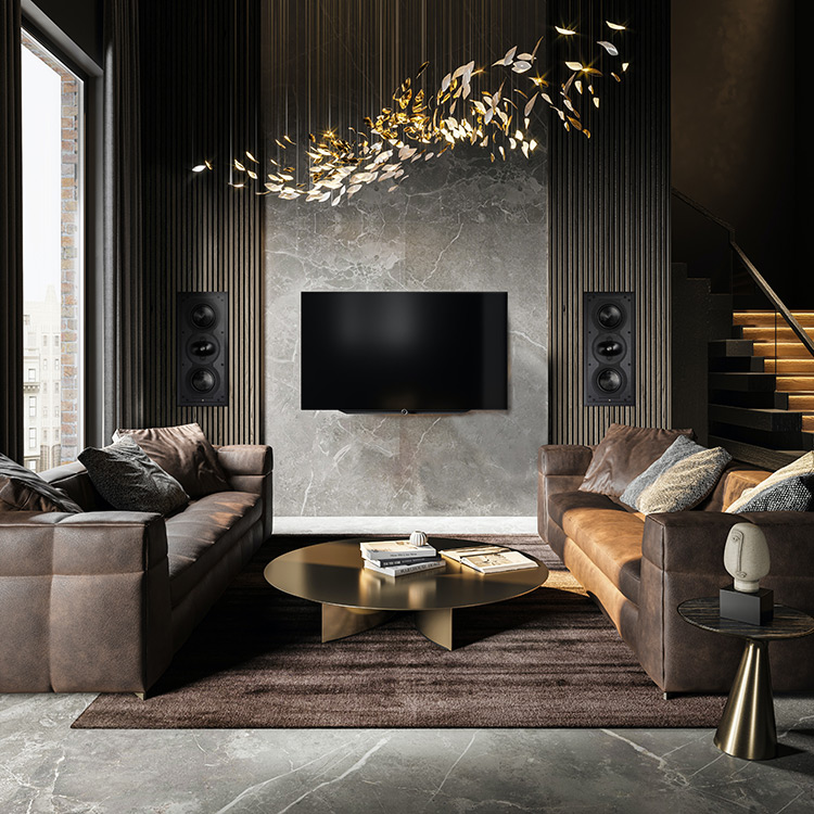 Perlisten Audio S Series In-Wall Speakers Living Room View