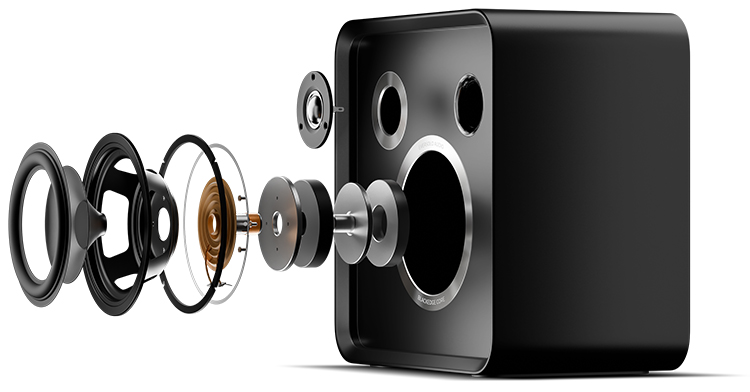 Eversolo SE100 premium passive two-way bookshelf speaker Internal Exploded Angle View