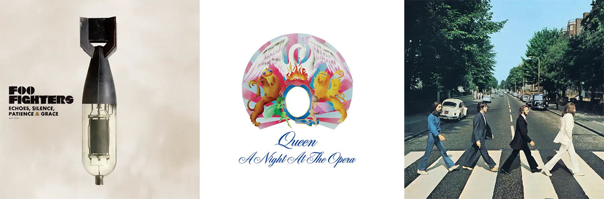 Foo Fighters, Queen, The Beatles