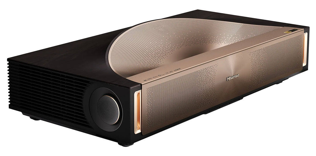 Hisense L9Q Tri-Laser UST Projector Front Angle View Hisense L9Q Tri-Laser UST Projector Front Angle View