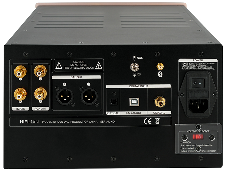 HIFIMAN EF1000 reference desktop DAC/Amplifier Back View