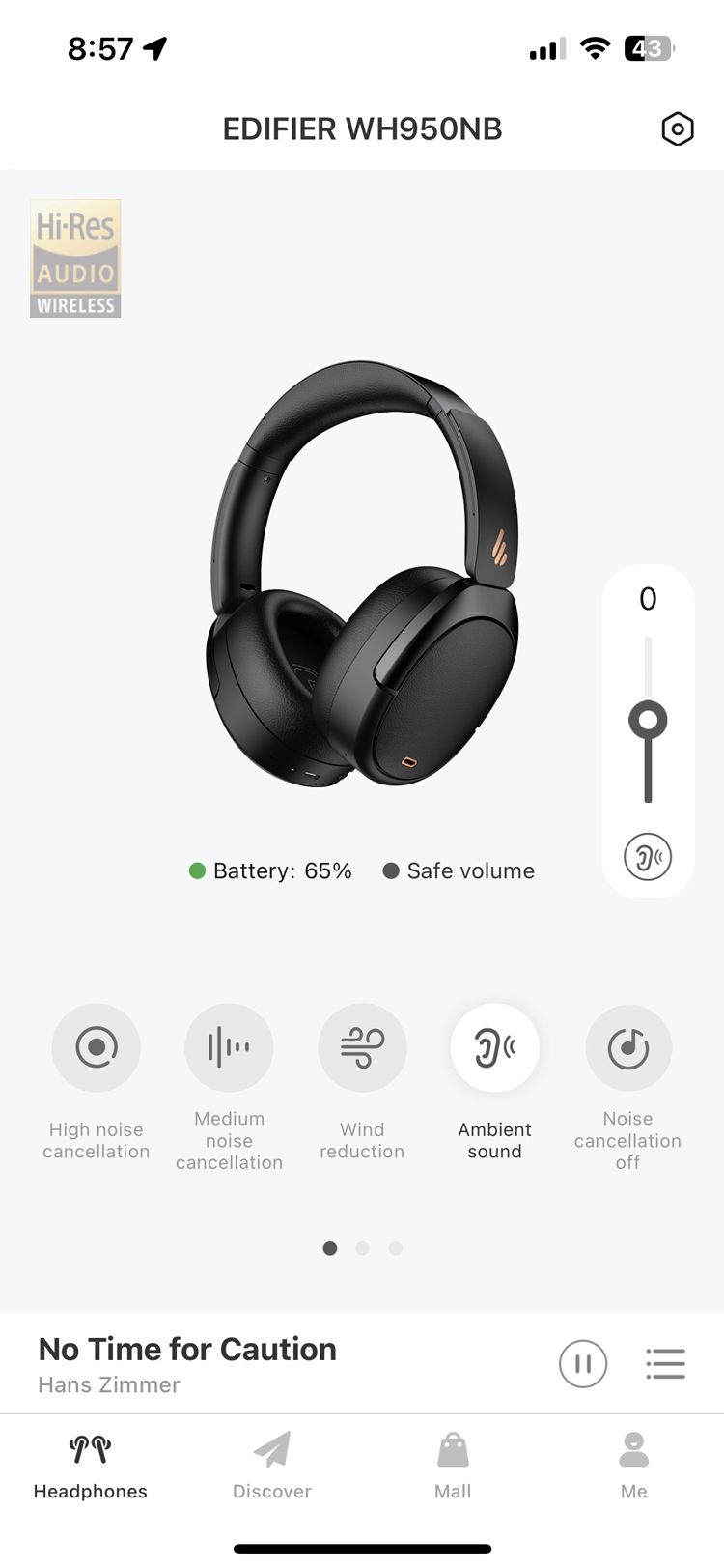 Edifier WH950NB -45dB Noise Cancellation Headphones - Bluetooth V5