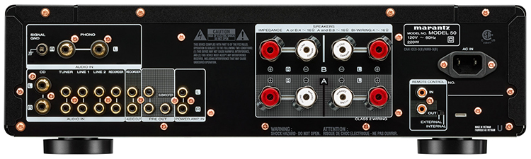 Marantz MODEL 50 Integrated Amplifier Back View