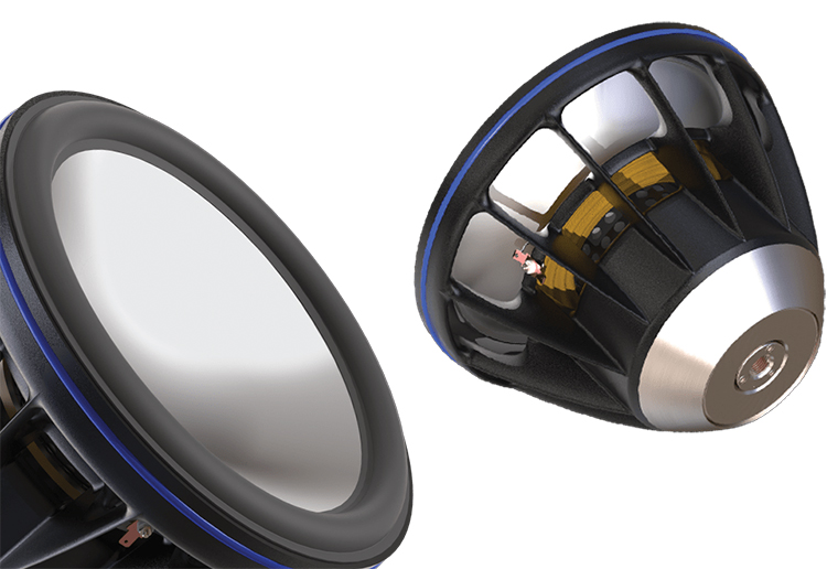 Vivid Audio Moya M1 Ultra-premium Loudspeaker Drivers Angle and Rear Side Angle View