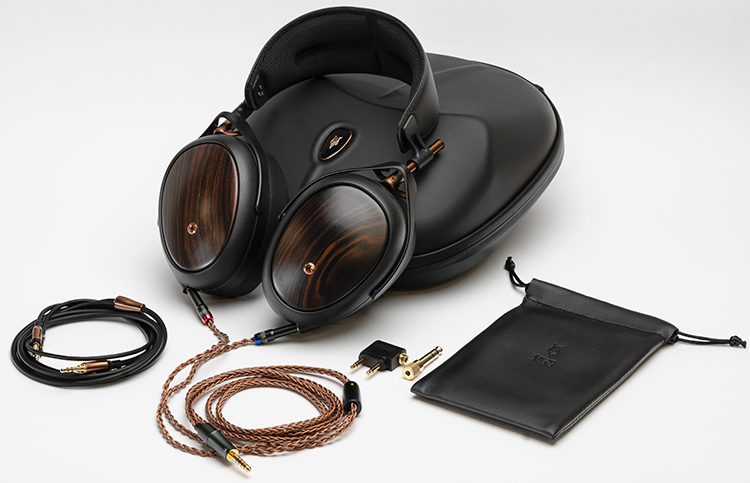 Meze Audio LIRIC 2nd Generation Headphone, Carrying Case, and Cable Accessories View