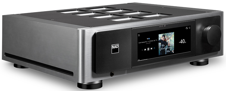 NAD Masters M66 BluOS Streaming DAC-Preamplifier Angle View