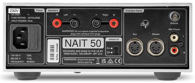 Naim Audio NAIT 50 Amplifier Rear View