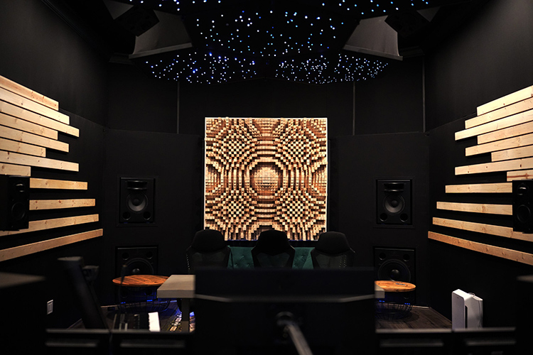 Interior view of Tonik Capital Atmos studio, Burbank CA