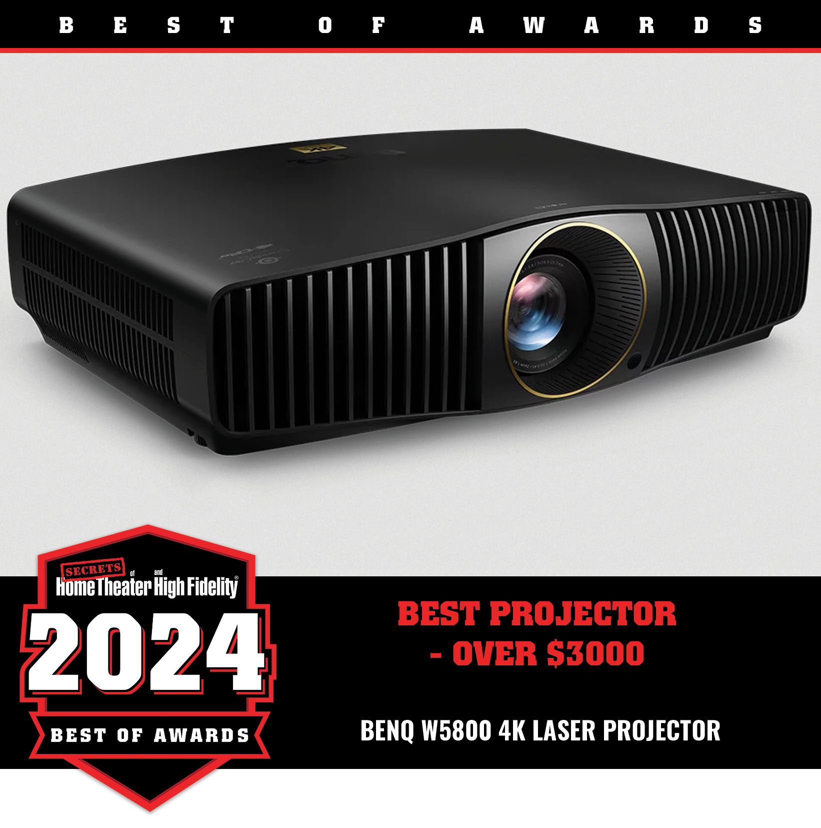 BenQ W5800 4K Laser Projector Best of Year Award