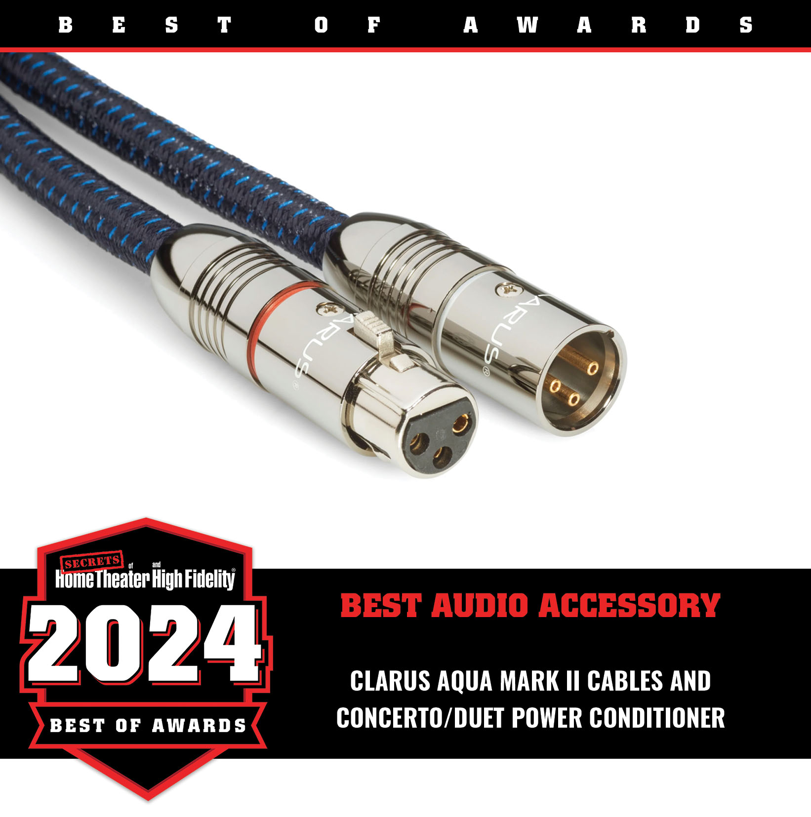 Clarus Aqua Mark II Cables and Concerto/Duet Power Conditioner Best of Year Award
