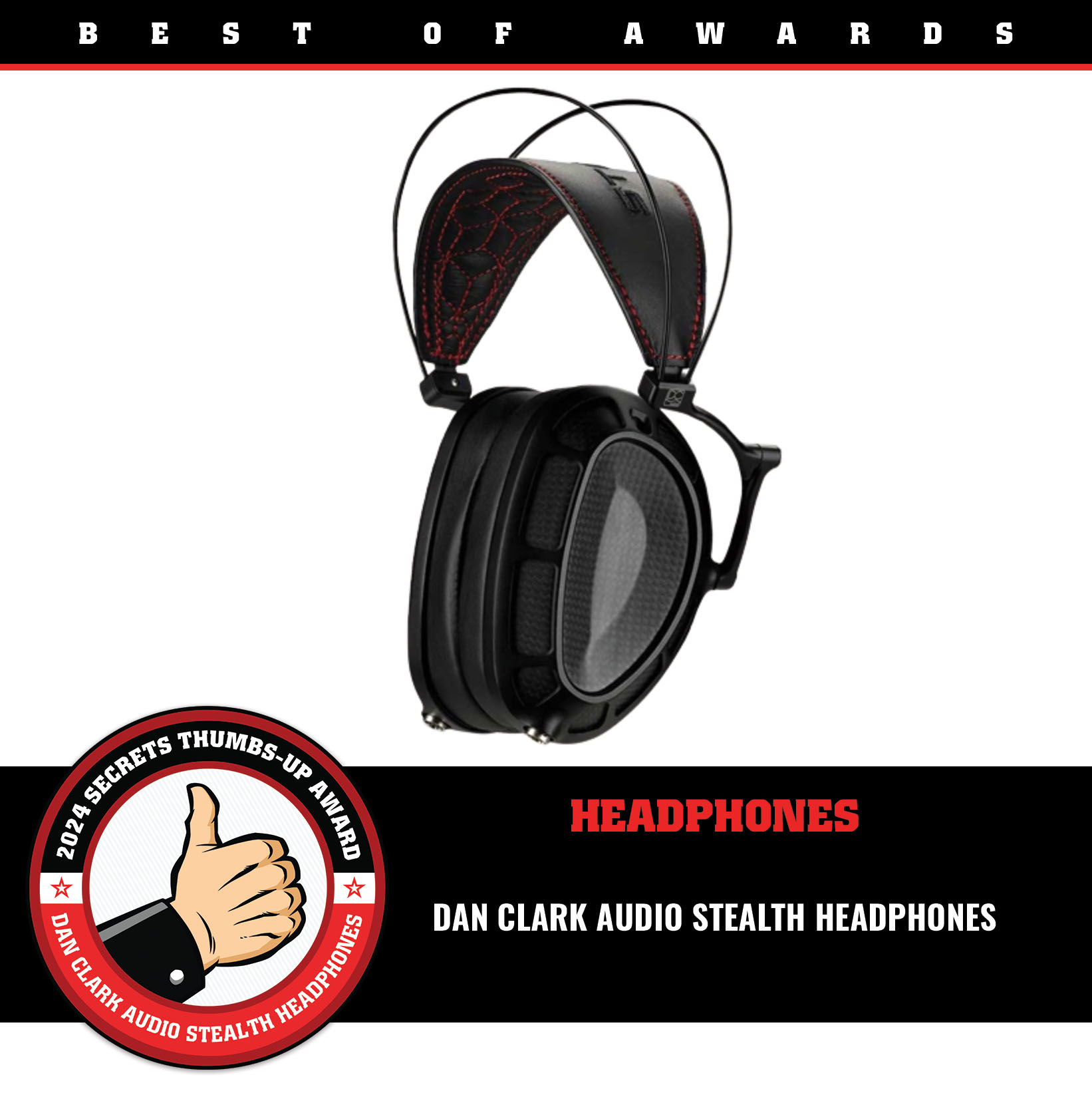 Dan Clark Audio Stealth Headphones Thumbs-Up Award