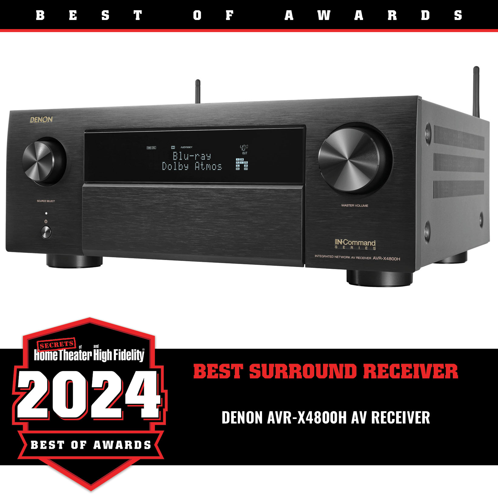 Denon AVR-X4800H AV Receiver Best of Year Award