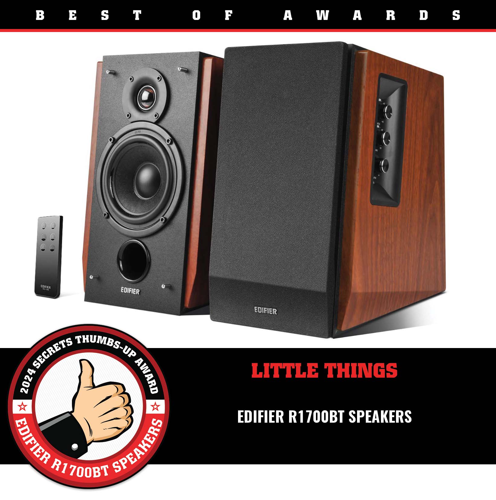 Edifier R1700BT Speakers Thumbs-Up Award