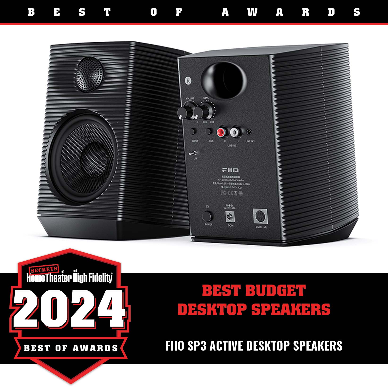 FiiO SP3 Active Desktop Speakers Best of Year Award