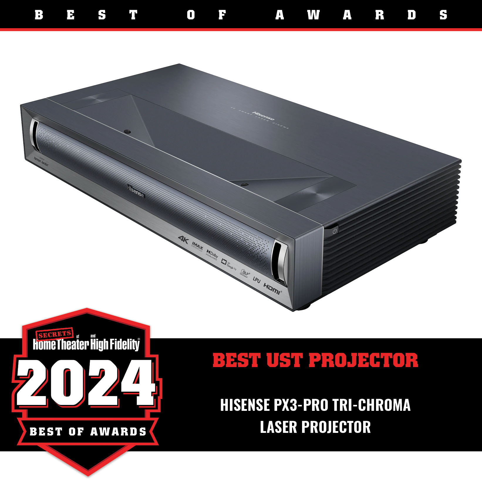 Hisense PX3-PRO Tri-Chroma Laser Projector Best of Year Award