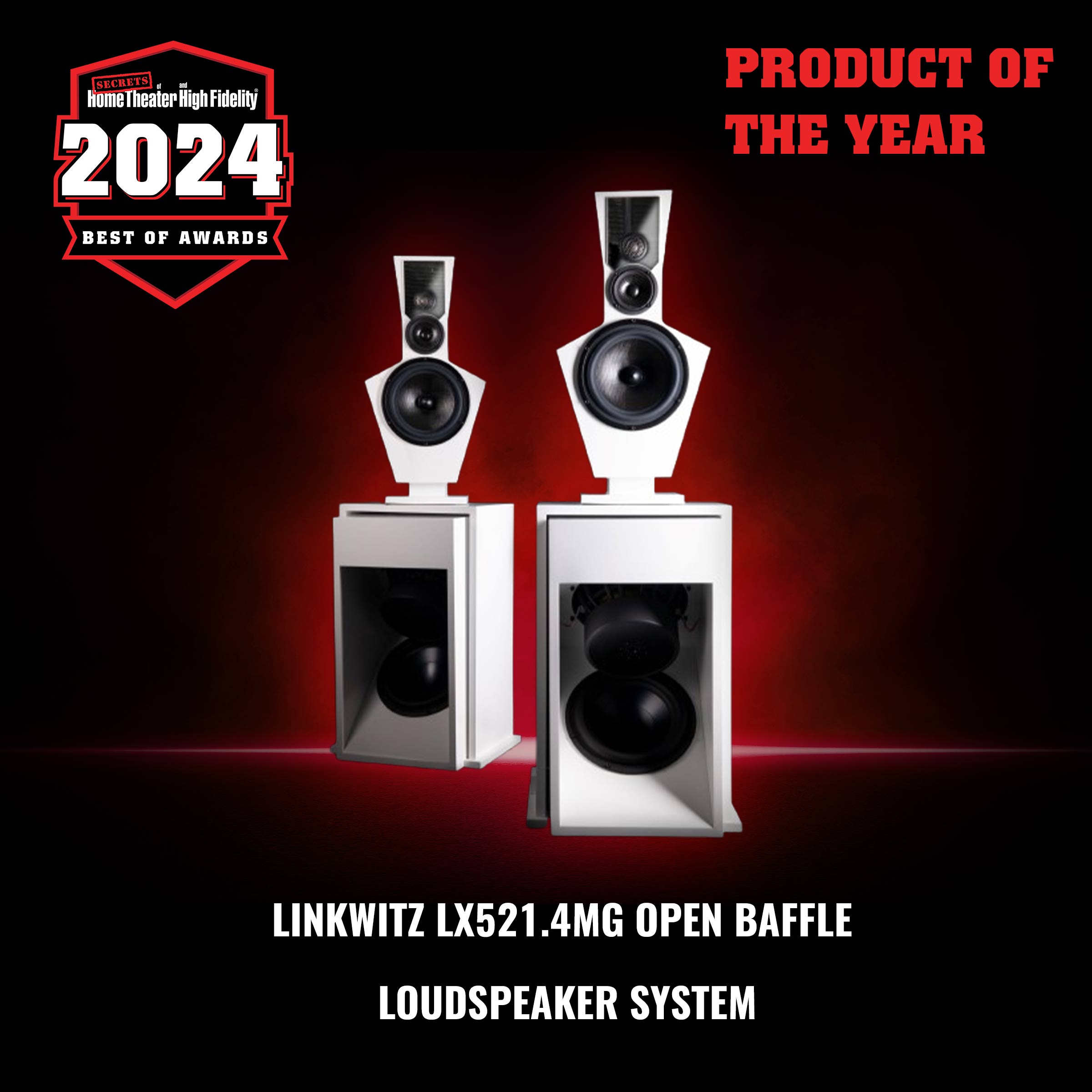 Linkwitz LX521.4MG Open Baffle Loudspeaker System Product of the Year Award