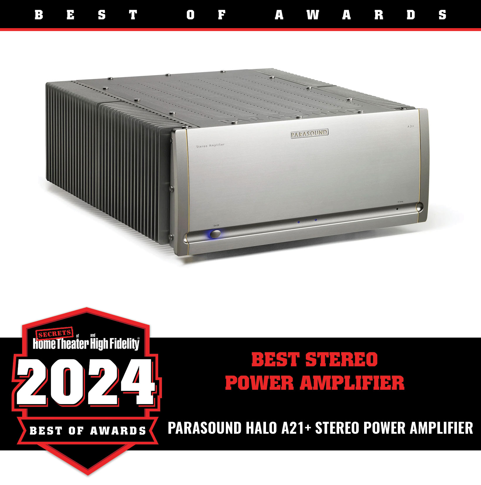 Parasound Halo A21+ Stereo Power Amplifier Best of Year Award