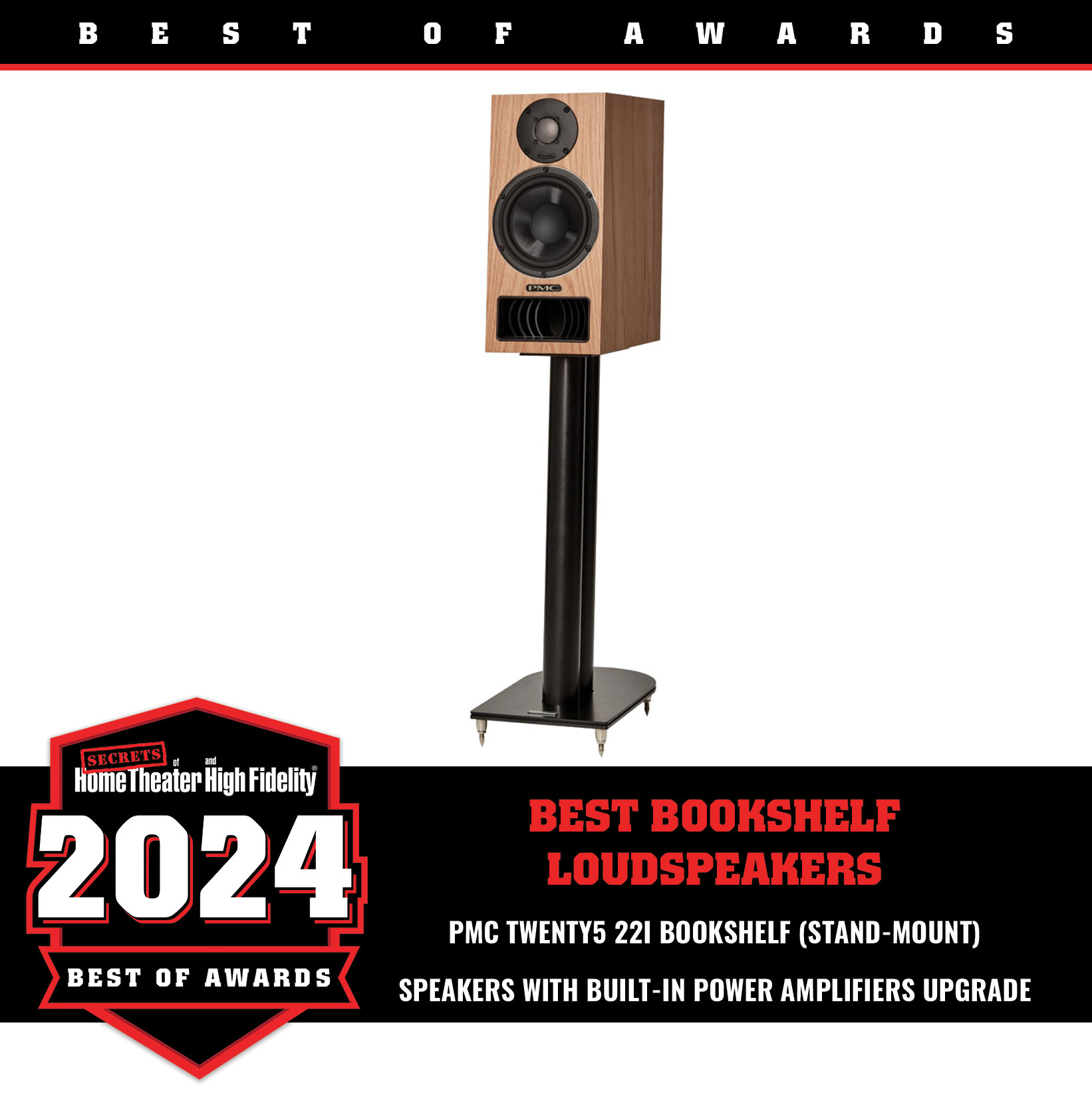 PMC twenty5 22i Bookshelf (Stand-mount) Speakers with Built-in Power Amplifiers Upgrade Best of Year Award