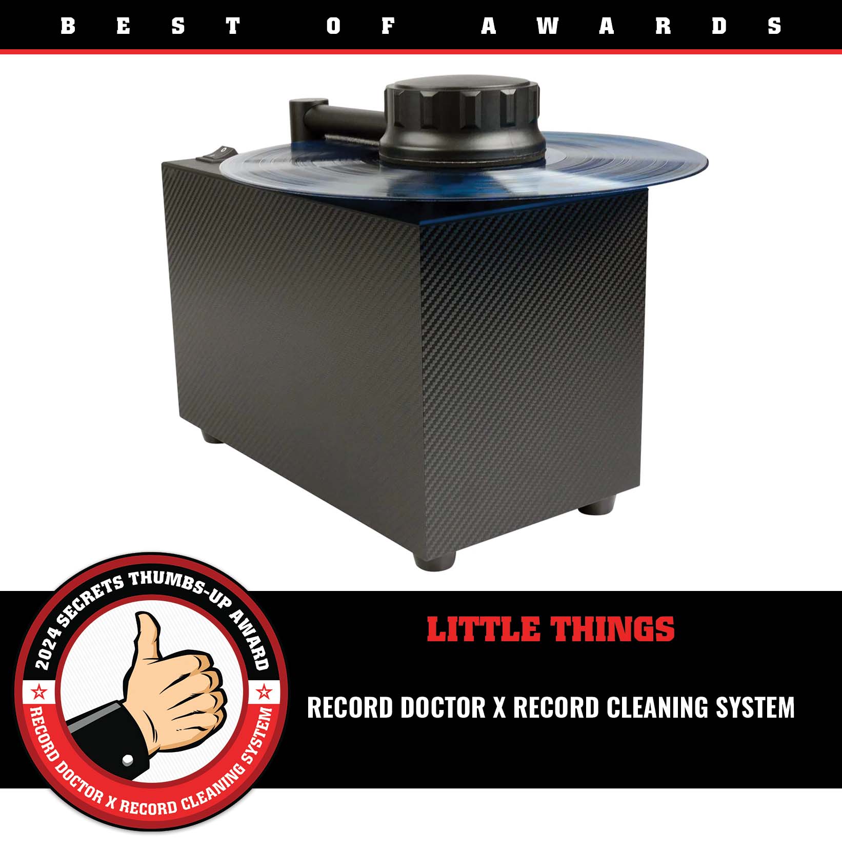 Record Doctor X Record Cleaning System Thumbs-Up Award