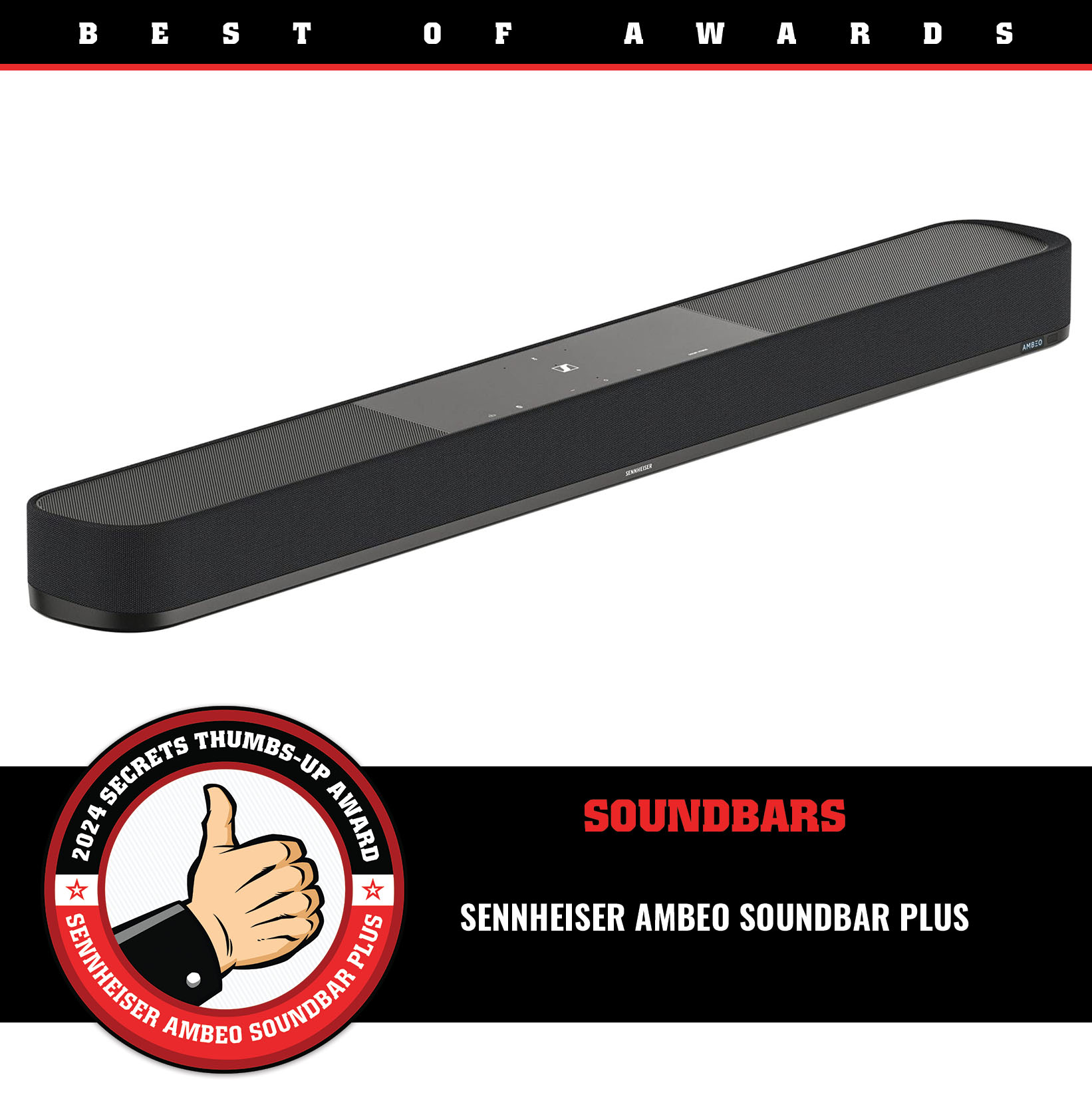Sennheiser AMBEO Soundbar Plus Thumbs-Up Award