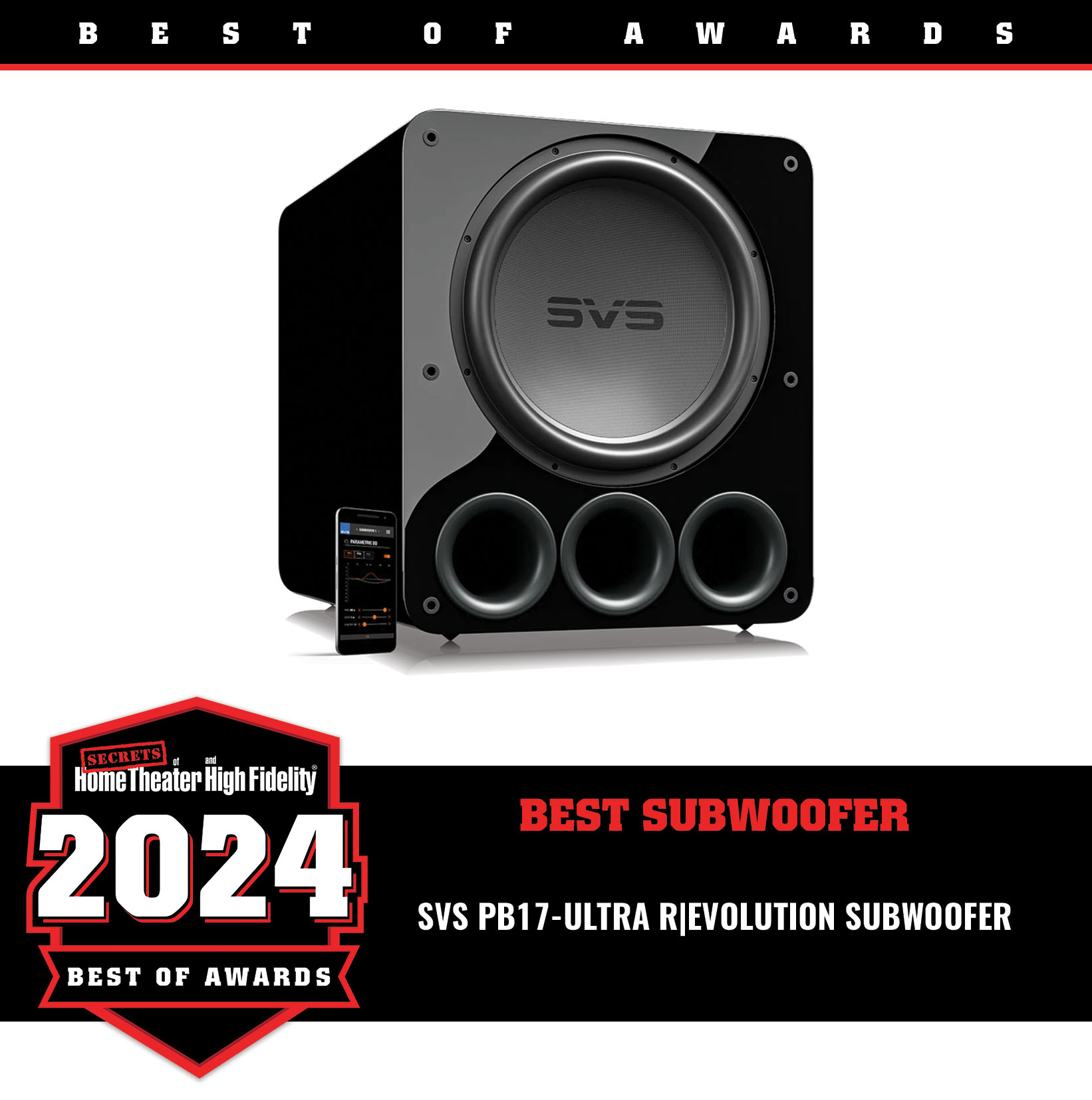 SVS PB17-Ultra R|Evolution Subwoofer Best of Year Award