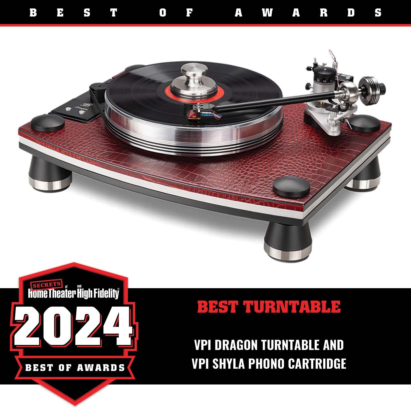 VPI Dragon Turntable and VPI Shyla Phono Cartridge Best of Year Award