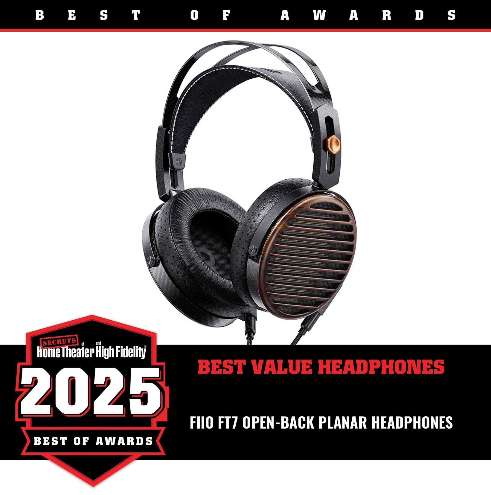 FiiO FT7 Open-Back Planar Headphones Best of Year Award