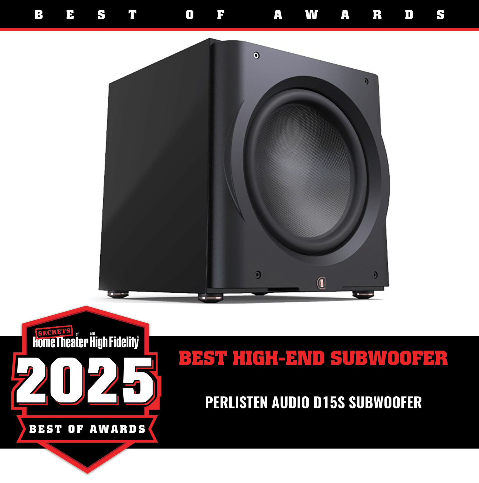 Perlisten Audio D15s Subwoofer Best of Year Award