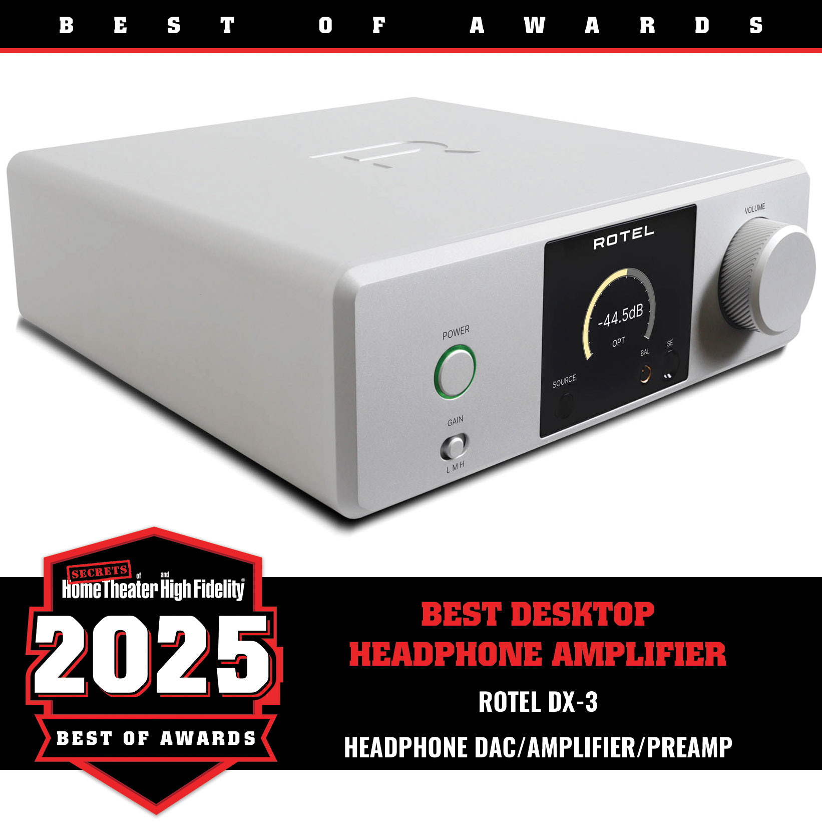 Rotel DX-3 Headphone DAC/Amplifier/Preamp Best of Year Award
