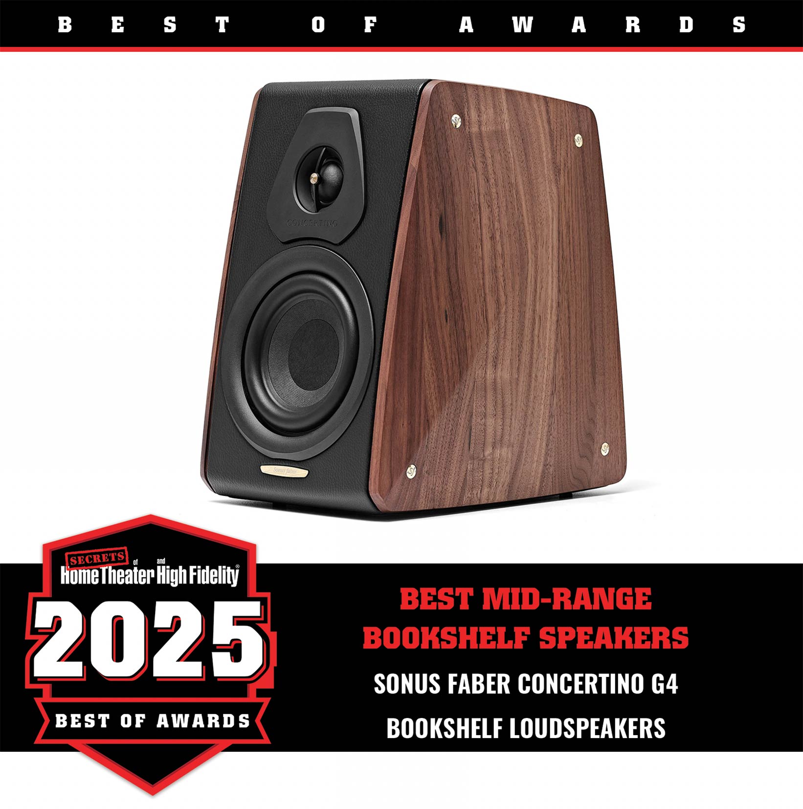 Sonus faber Concertino G4 Bookshelf Loudspeakers Best of Year Award