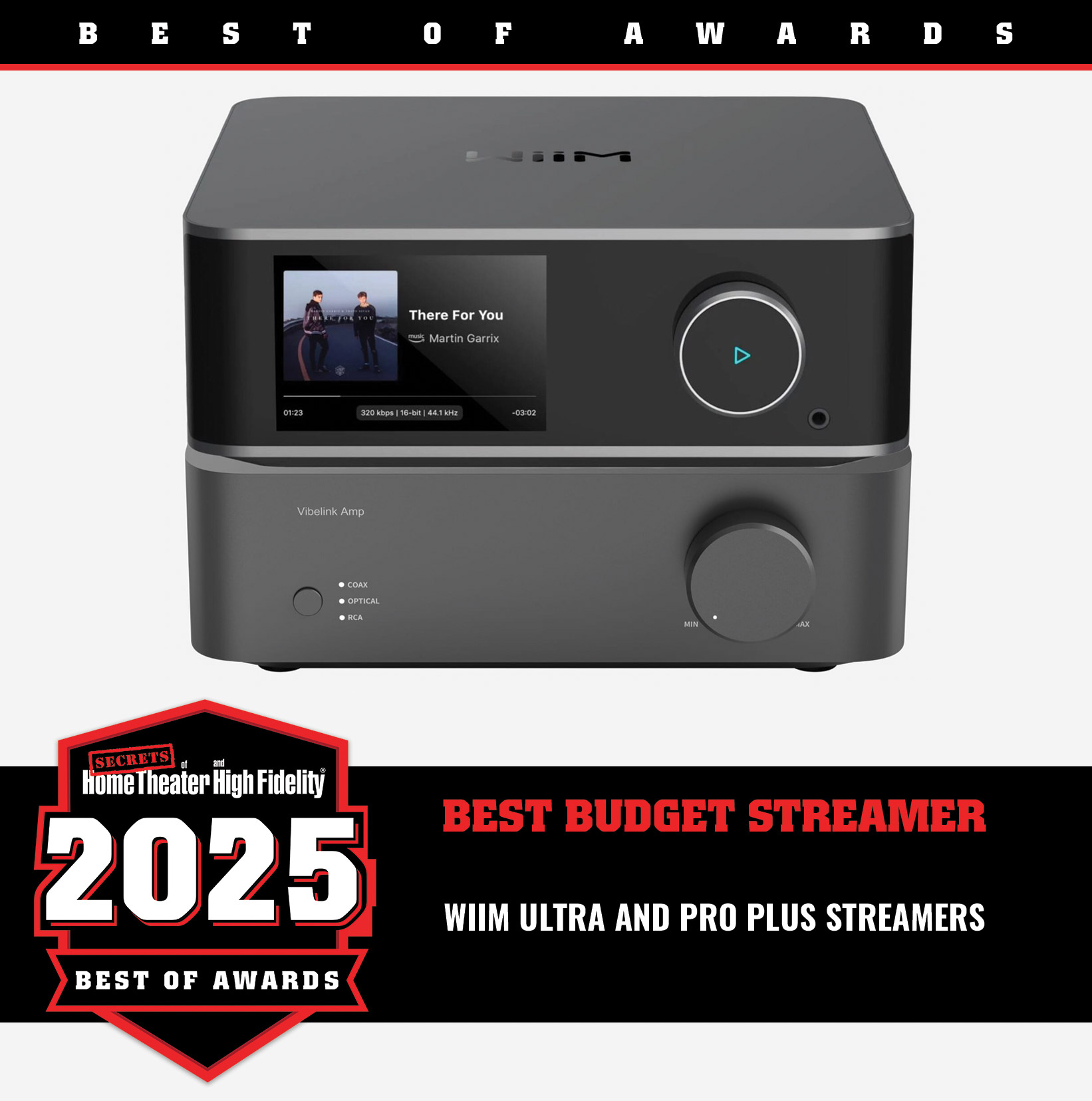 WiiM Ultra and Pro Plus Streamers Best of Year Award