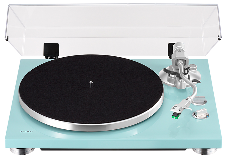 TEAC TN 400BT X/TB Turquoise Blue Limited Edition Analog Turntable Front View