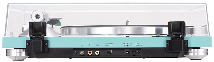 TEAC TN 400BT X/TB Turquoise Blue Limited Edition Analog Turntable Rear View