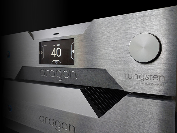 Aragon 2-channel Tungsten preamplifier Angle View