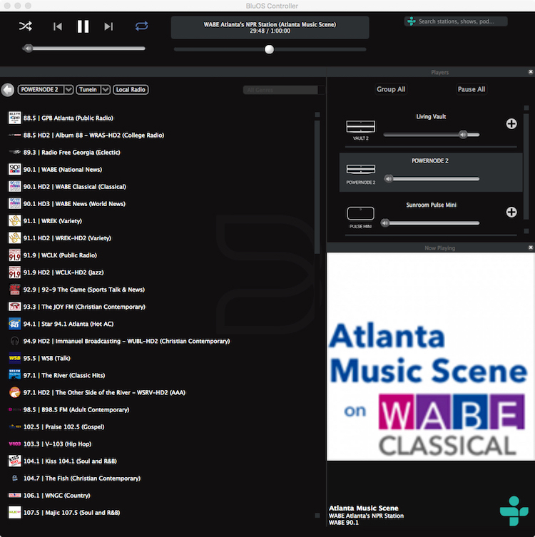 Bluesound Gen 2 Wireless Multi-Room Music System - Components in App