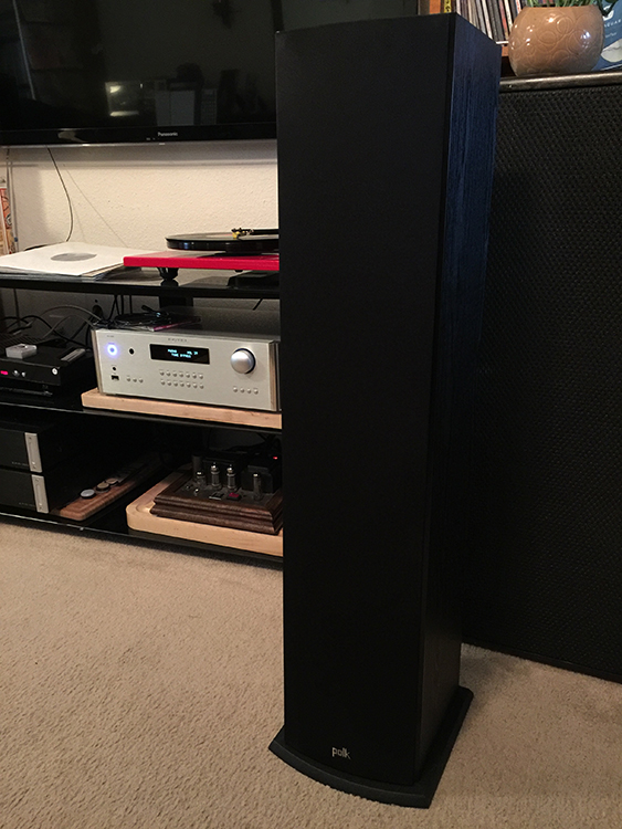 Polk Audio T50 Speakers - Front of Equipment Cabinet
