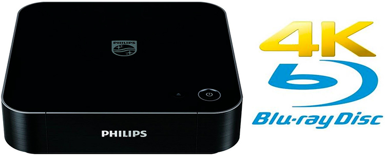 Philips BDP-7501 Ultra HD Blu-ray Player - Front/Top View