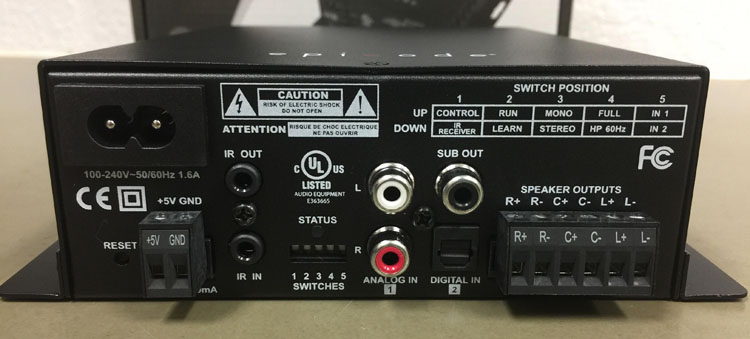 Episode Digital Mini-Amplifier by SnapAV Back Panel