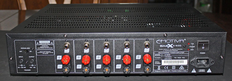 Emotiva BasX Home Theater Audio System - A-500 Back
