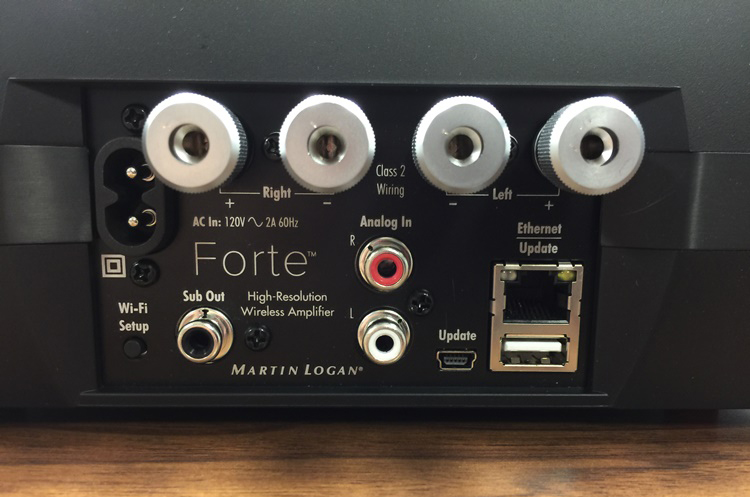 Back of Forte Amp
