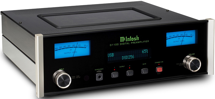 McIntosh D1100 2-Channel Digital Preamplifier - Front Angle View