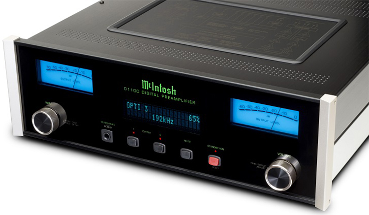 McIntosh D1100 2-Channel Digital Preamplifier - Angle View