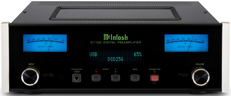McIntosh D1100 2-Channel Digital Preamplifier - Front View