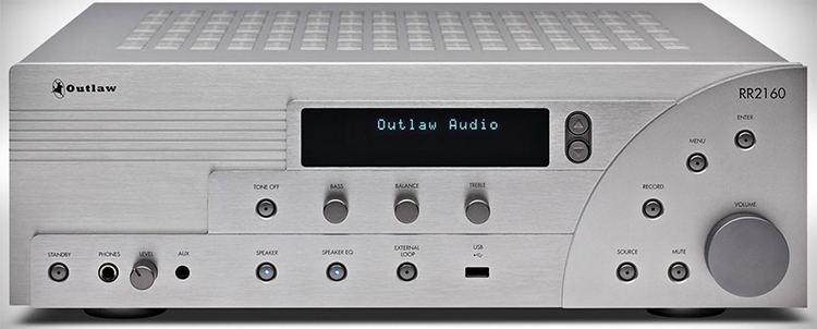 Outlaw Audio RR2160 Stereo Retro Receiver Front View