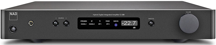NAD C 338 Hybrid Digital Integrated Amplifier, Front View