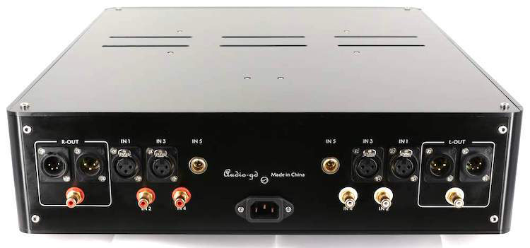 Audio-gd HD-1 Stereo Preamplifier Rear Panel