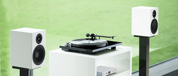 Pro-Ject's long line-up of turntables.