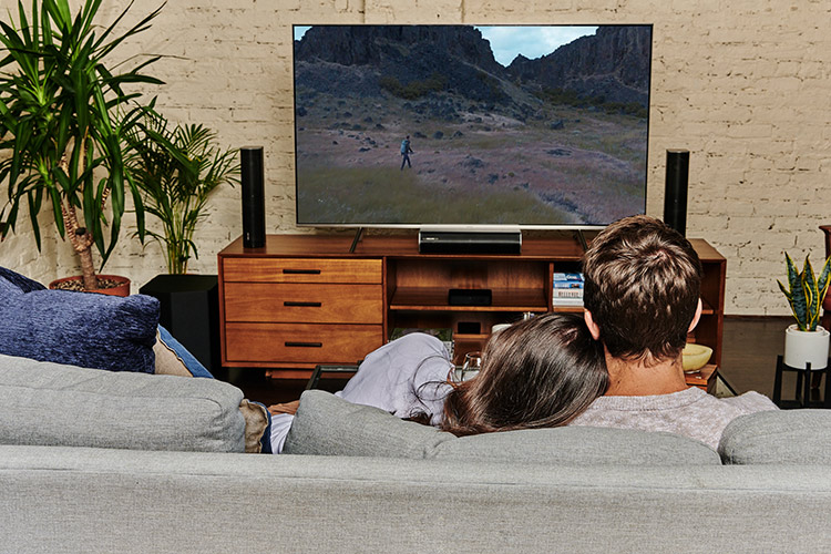 The CineHome II and CineHome PRO speaker systems at home
