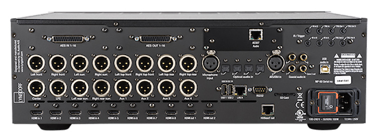 MP-60 16-Channel Immersive Sound Processor Back